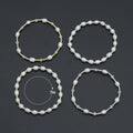 White Freshwater Pearl Stretchy Bracelet, Sku#EF510