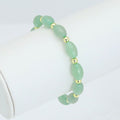8x12mm Natural Barrel Adventure with Gold hematite Stretchy Bracelet, sku#EF617