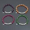 6x9mm Oval Jade Stretchy Bracelet, Sku#EF668