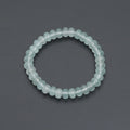 5x8mm Rondelle Smooth Blue Jade Stretchy Bracelet, Sku#EF711