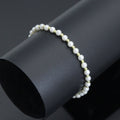 7'' Round Gold  Hematite with MOP Stretchy Bracelet, Sku#EF739