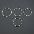 7'' Round Silver Hematite with MOP Stretchy Bracelet, Sku#EF741