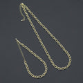 Oval Link Chain Necklace Bracelet, charm bar necklace bracelet, sku#EF792