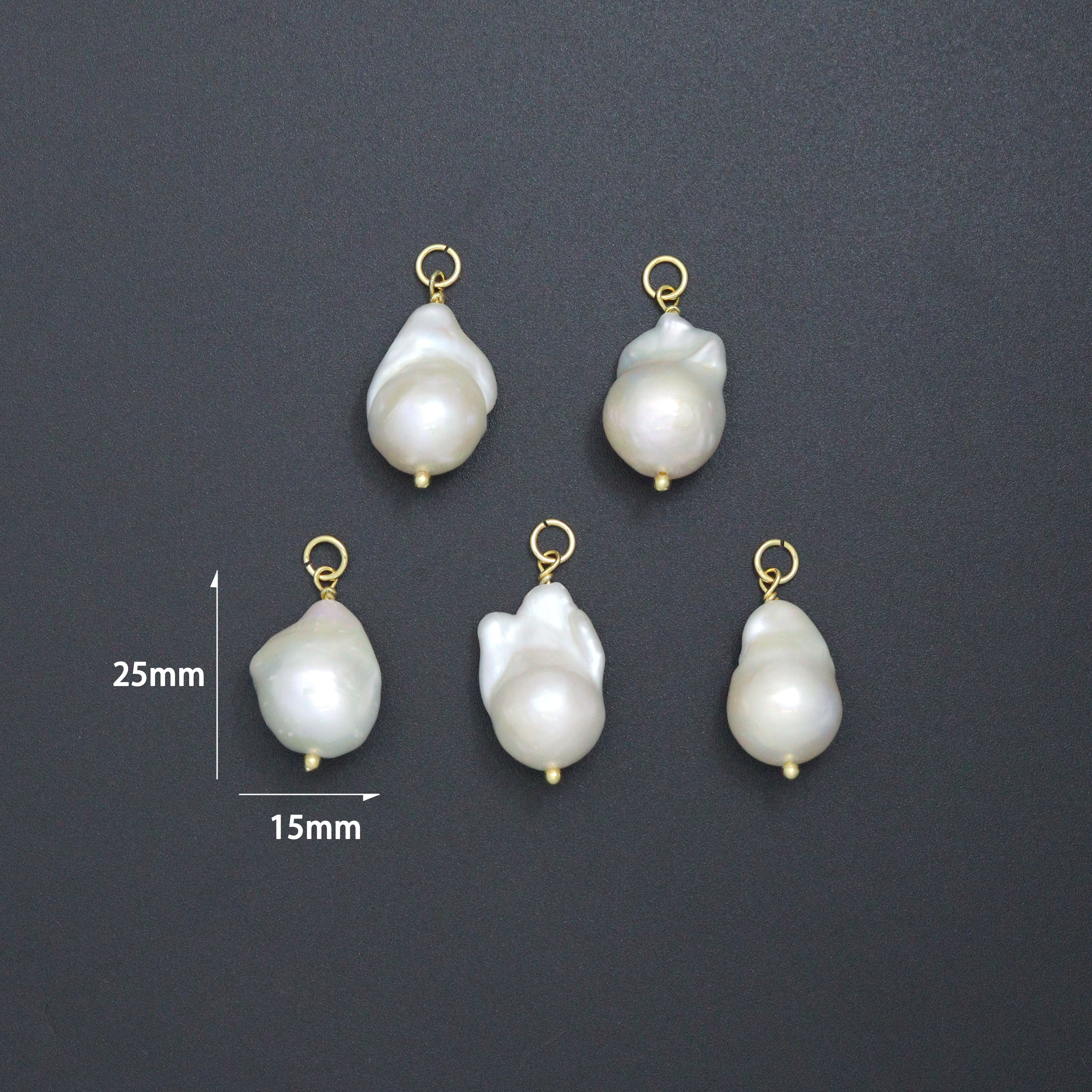 Natural Baroque Pearl Pendant charm, Sku#EF802