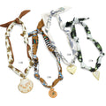 Convertible Scarf Necklace, Adjustable Silk Scarf Statement Necklace, sku#EF806-3
