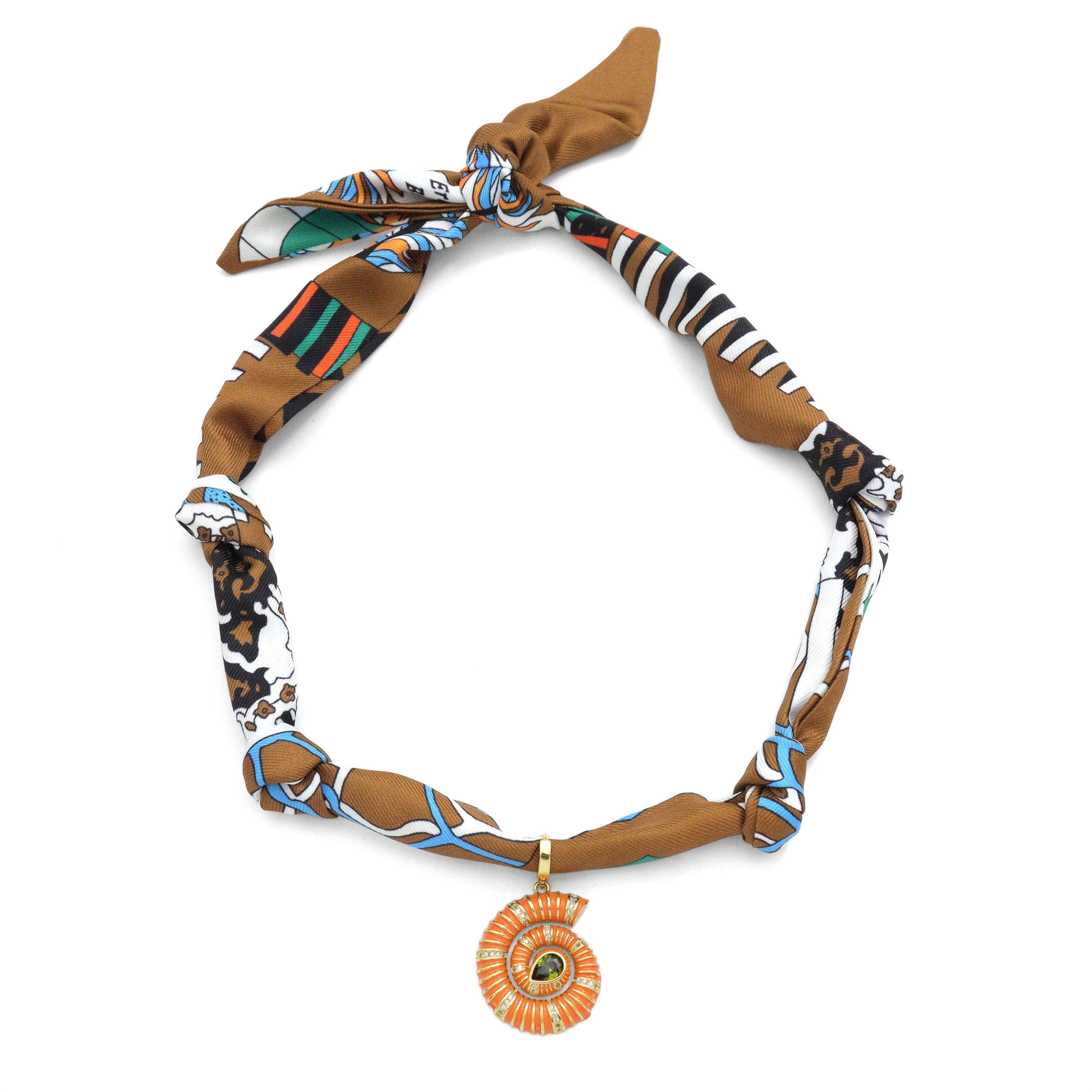 Convertible Scarf Necklace, Adjustable Silk Scarf Statement Necklace, sku#EF806-3