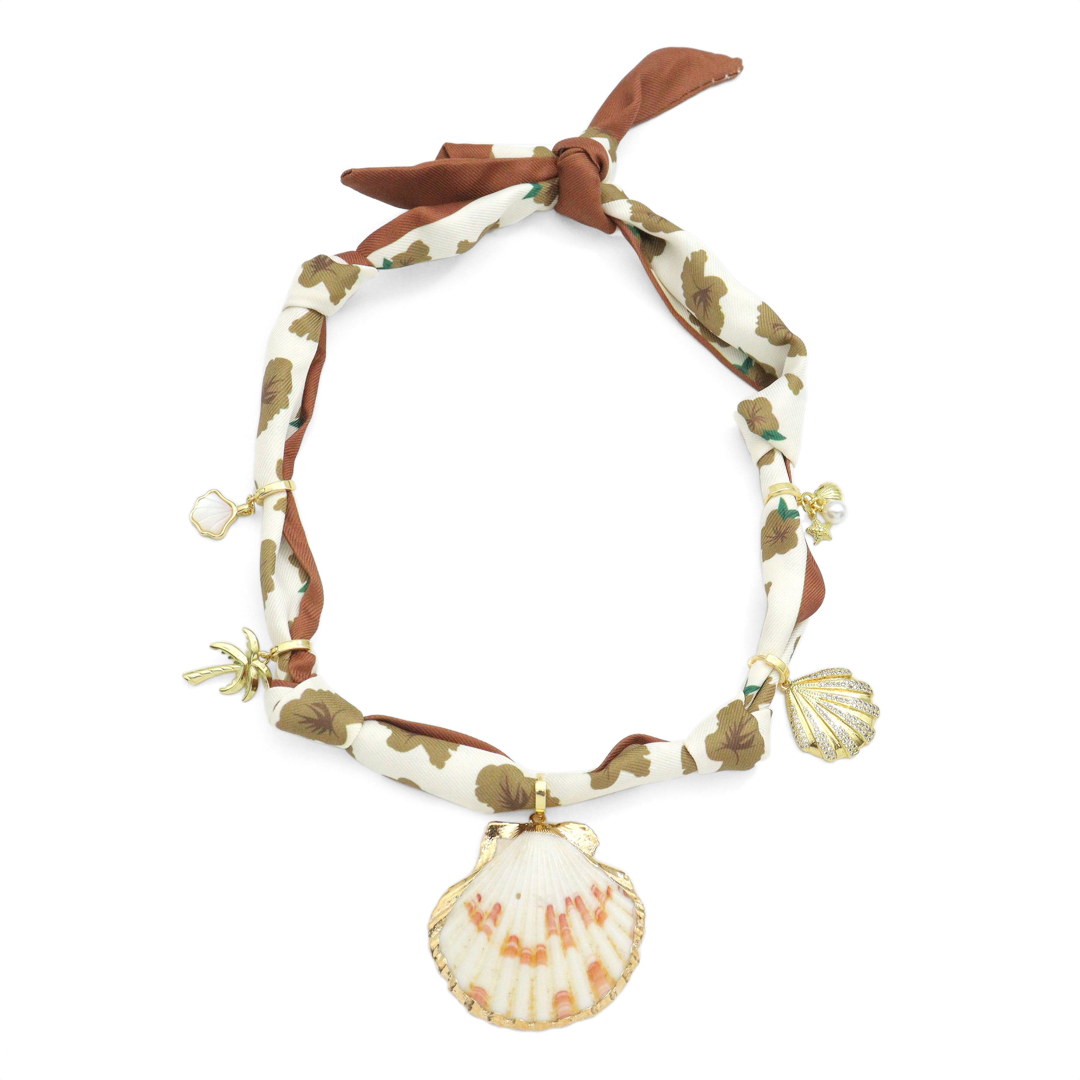 Convertible Scarf Necklace, Adjustable Silk Scarf Statement Necklace, sku#EF806-3