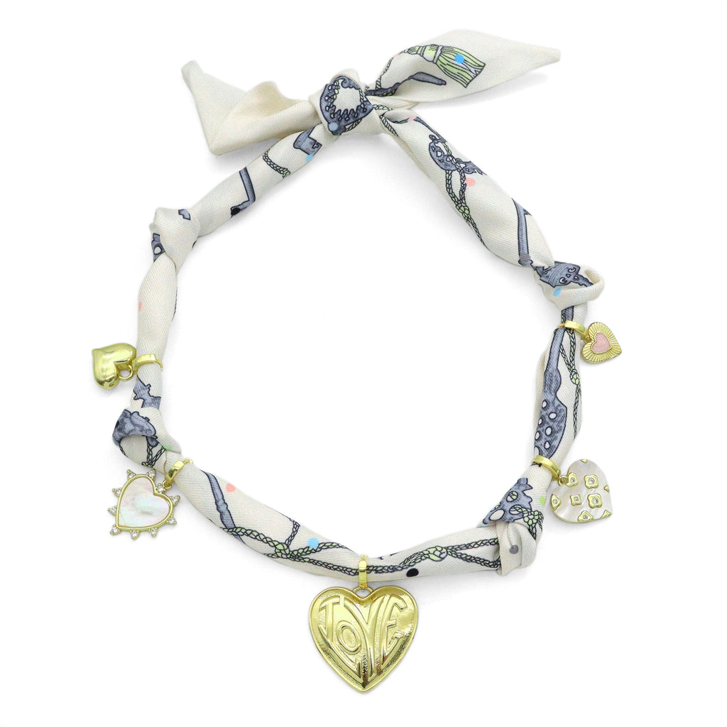 Convertible Scarf Necklace, Adjustable Silk Scarf Statement Necklace, sku#EF806-3