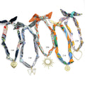 Convertible Scarf Necklace, Adjustable Silk Scarf Statement Necklace, sku#EF806-4