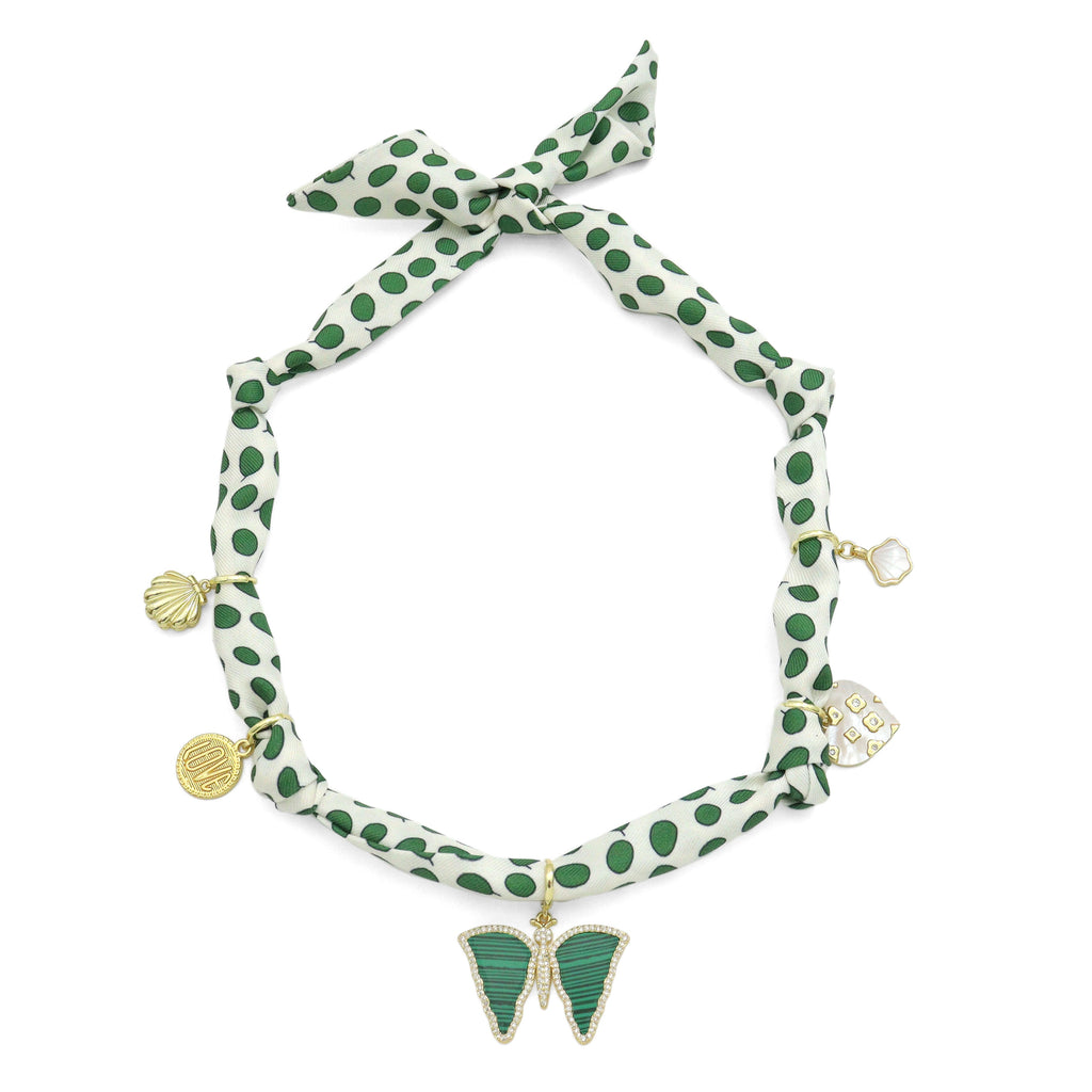 Convertible Scarf Necklace, Adjustable Silk Scarf Statement Necklace, sku#EF824-1