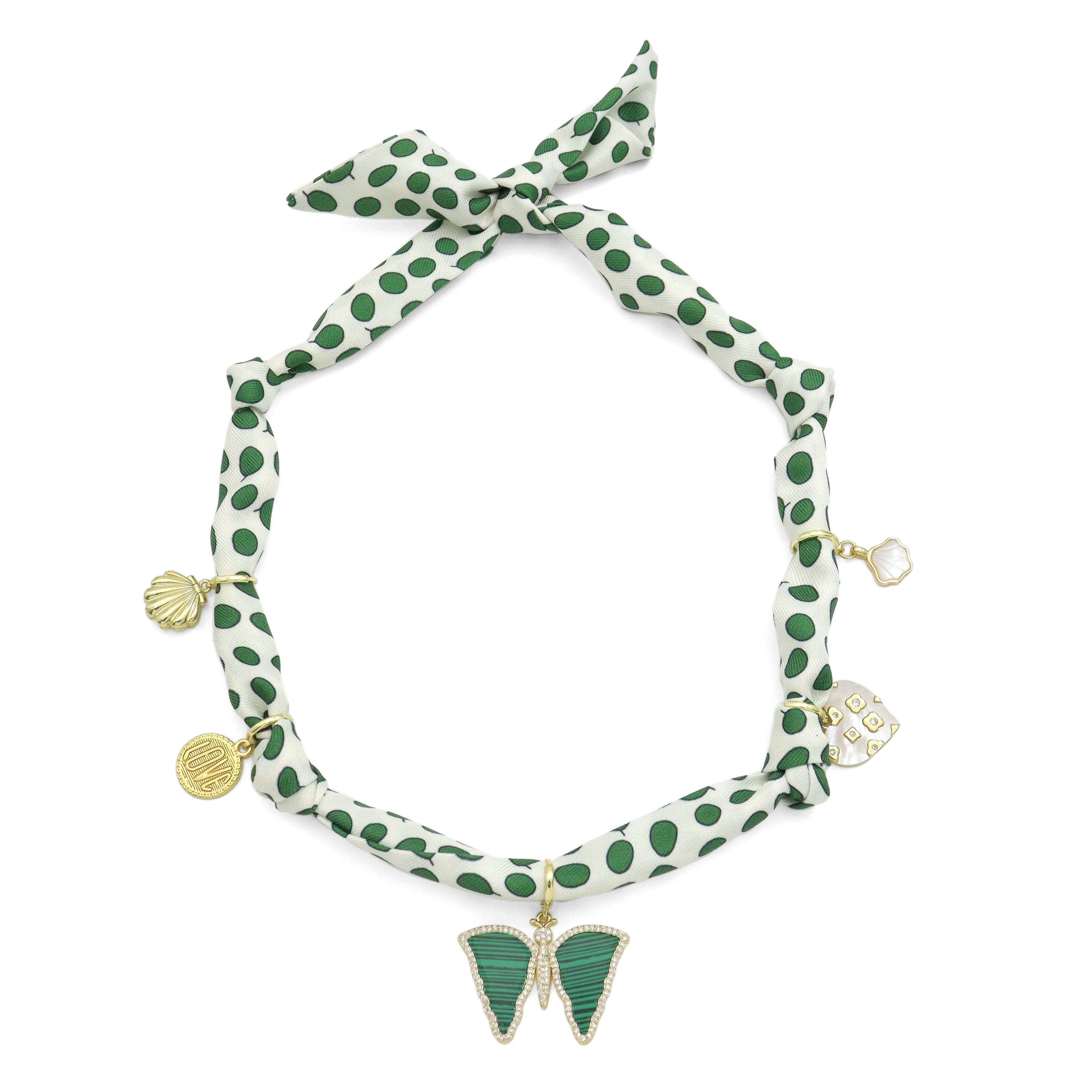 Convertible Scarf Necklace, Adjustable Silk Scarf Statement Necklace, sku#EF824-1