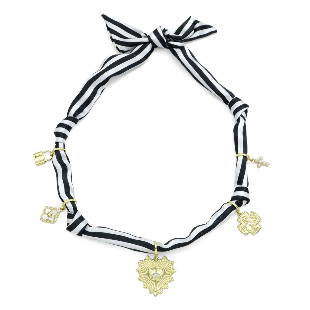 Convertible Scarf Necklace, Adjustable Silk Scarf Statement Necklace, sku#EF824-2