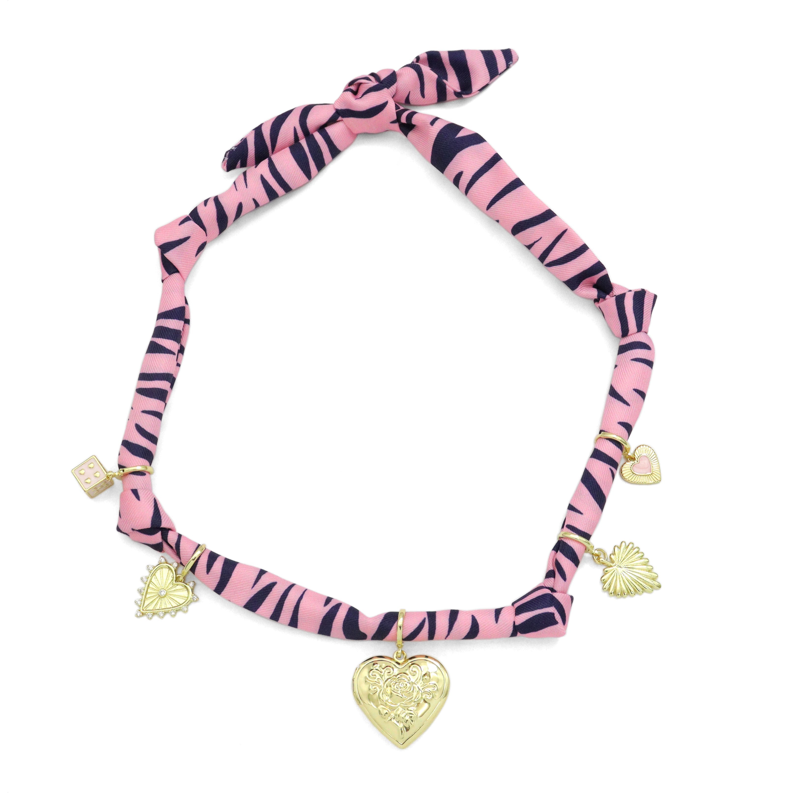 Convertible Scarf Necklace, Adjustable Silk Scarf Statement Necklace, sku#EF824-3