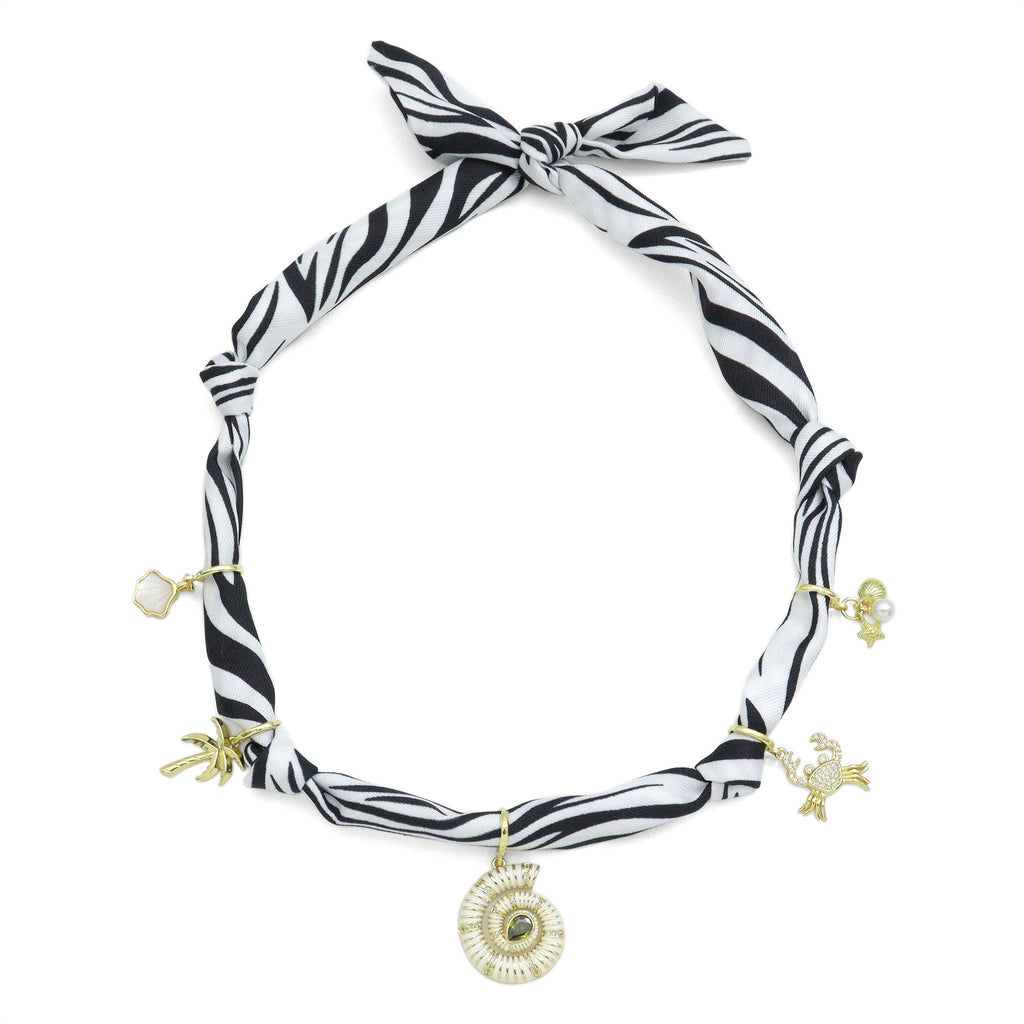 Convertible Scarf Necklace, Adjustable Silk Scarf Statement Necklace, sku#EF824-3