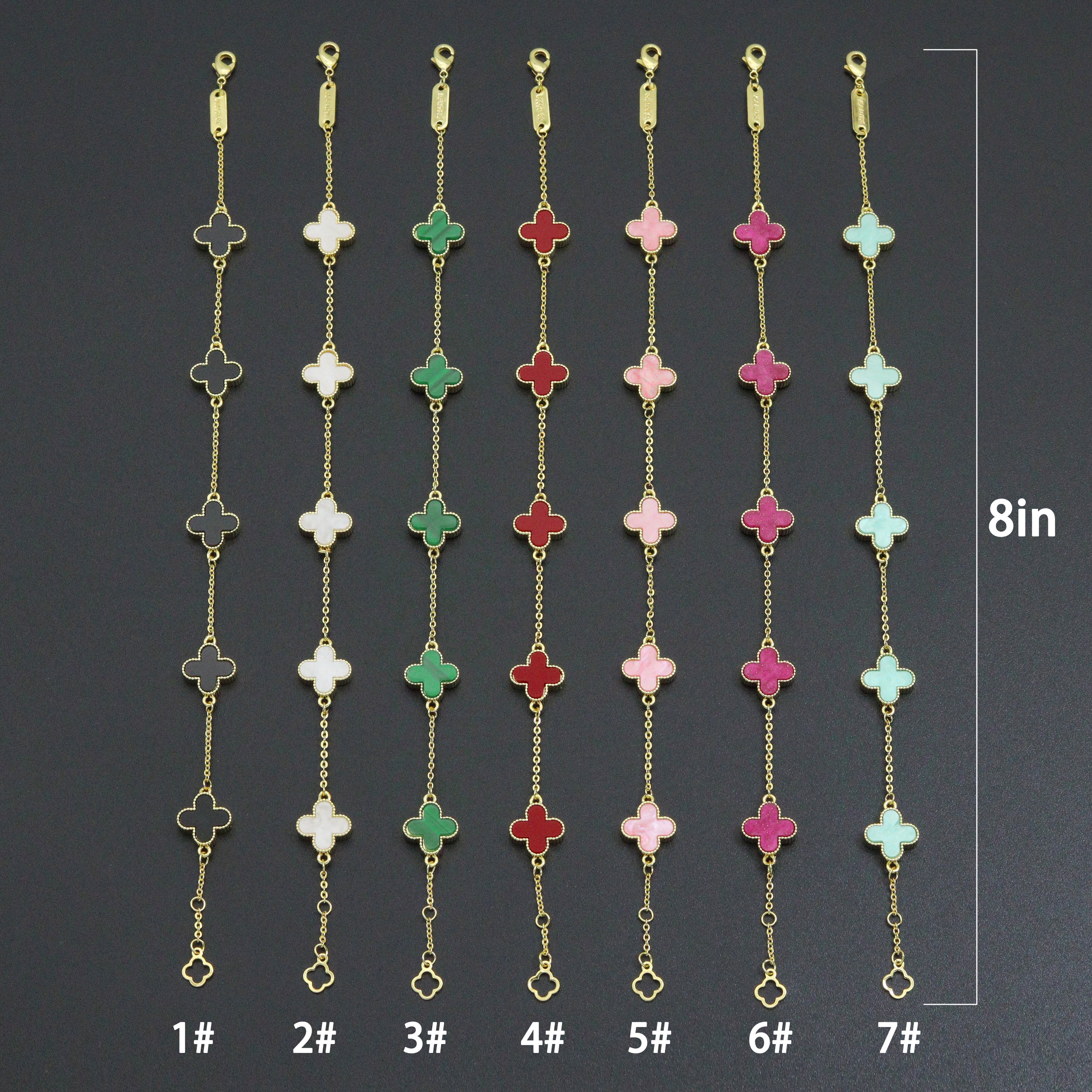 Colorful Flower Chain Bracelet neckclace,  Sku#FH250
