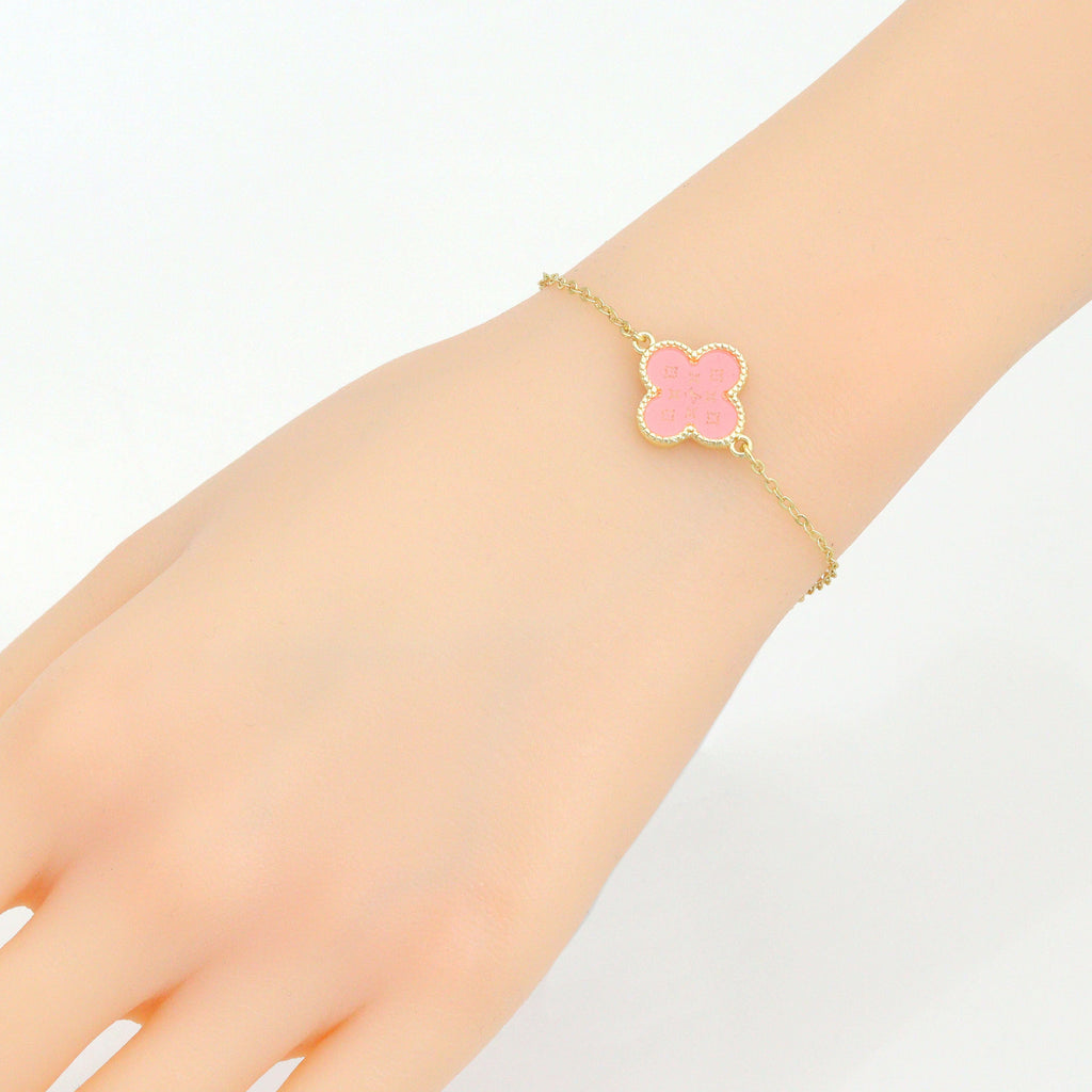 Clover Flower Connector charm,  Flower charm, Sku#FH254