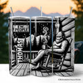 Bigfoot Cabin Life 20oz Personalized Tumbler With Lid and Stainless Steel Straw, Sarcastic Introvert Camping Gift Cup