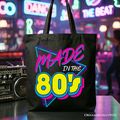 Made In The 80s Tote Bag, Neon Retro Eighties Kid Gift Shopper