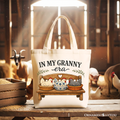 In My Granny Era Chicken Vintage Tote Bag, Cozy Farmhouse Country Grandma Gift Shopper