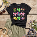Kids Cinco De Mayo Coquette Bow T-Shirt, Mexican Fiesta Maracas Youth Tee