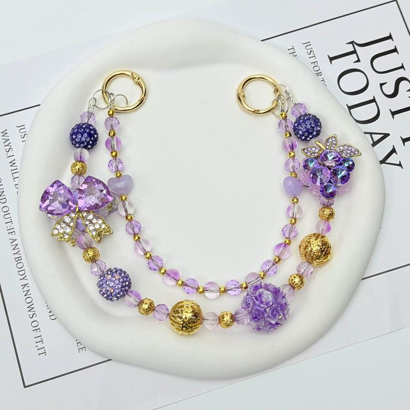 Fruit Bag Accessories,Decorated Handbag Strap, Fashionable Elegant Chain Strap for Handbag, Shoulder Crossbody Bag, Short Handle Replacement Charms