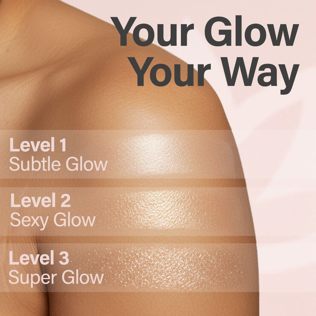 Glimmer Goddess Organic Shimmer Whipped Body Butter - Diamond Level 1 Subtle Glow 4 oz