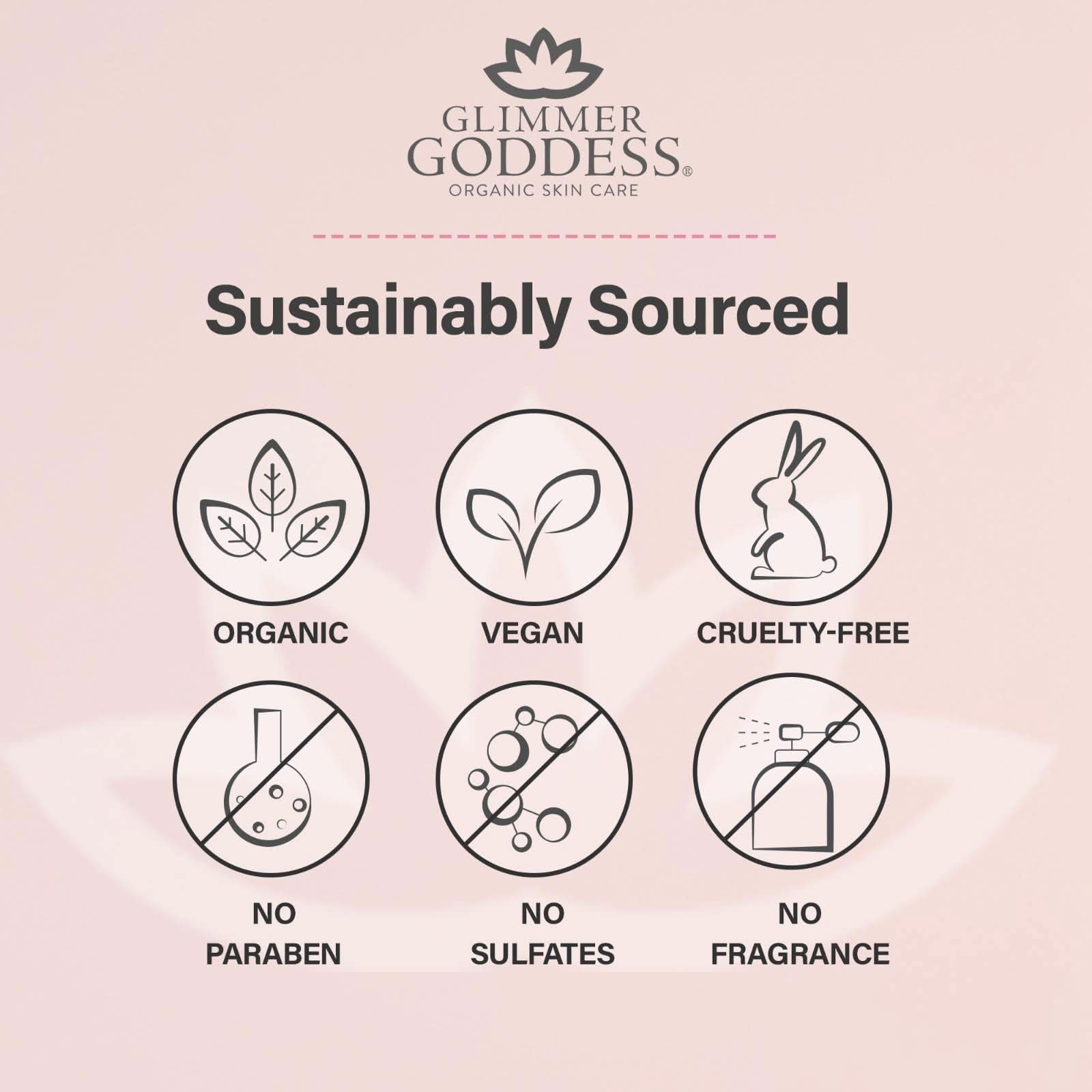 Glimmer Goddess Organic Shimmer Whipped Body Butter 4 oz - Level 1 Subtle Gold