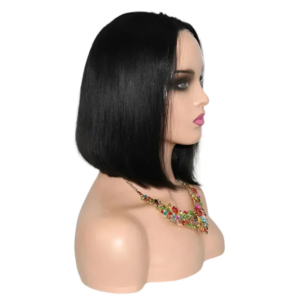 Glueless | Brazilian | Short | Bob | Human Hair | Ready To Wea | Straight r | Lace Closure Wigs
