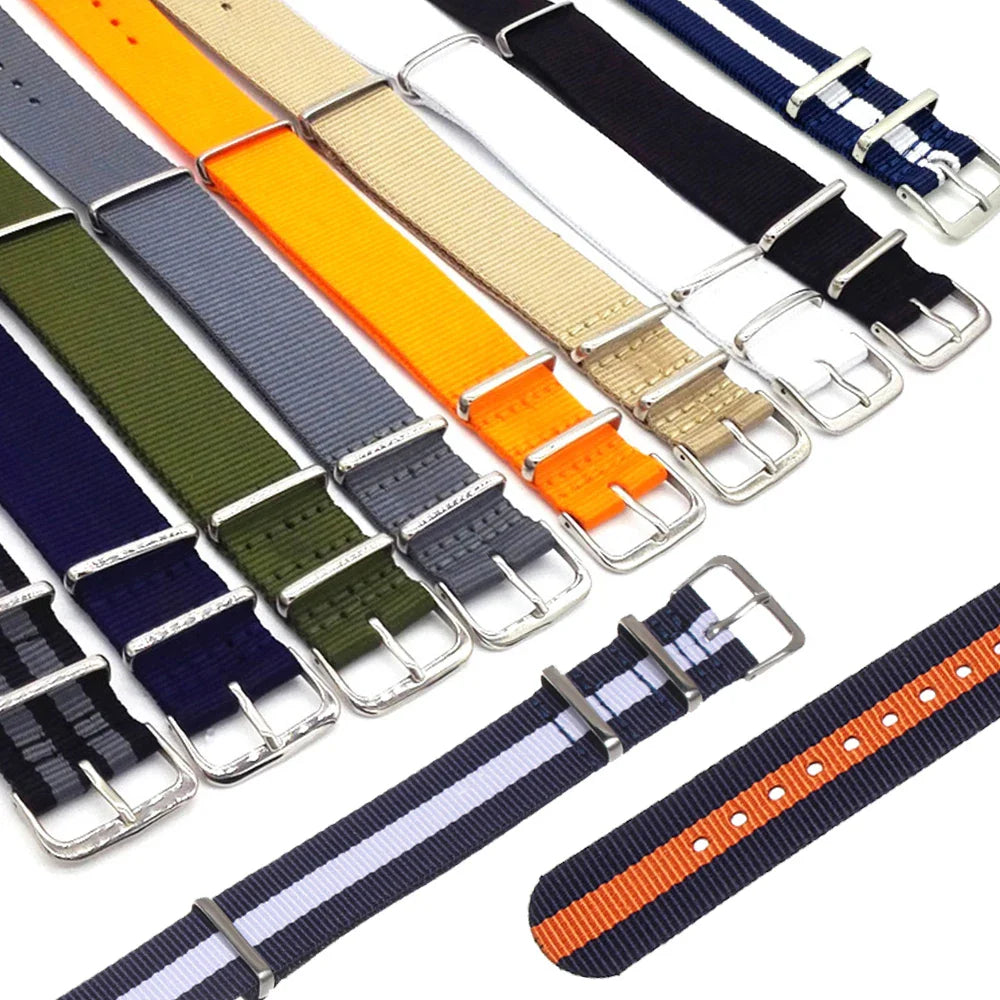 Polar Nylon Watch Band - Weaving Sport Loop, Adjustable, Heavy Duty Strap