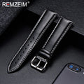 OnePlus Leather Watch Band, Soft Calfskin Strap with Silver Buckle