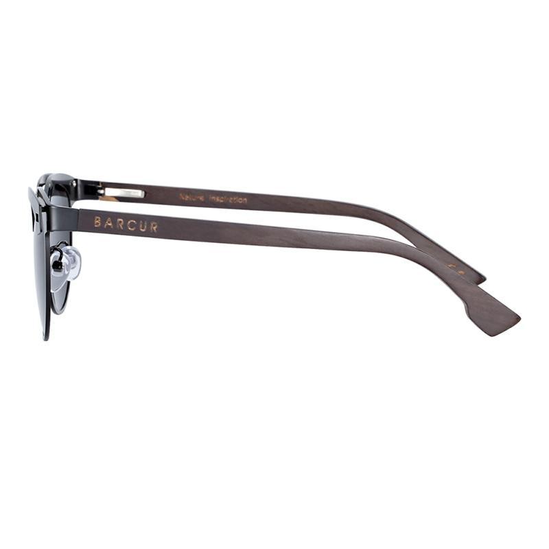 Lunettes de soleil œil de chat rétro en bois polarisées élégantes, les plus vendues. Monture en acier inoxydable, lunettes de soleil unisexes en bois pour hommes et femmes, oculos lunette de soleil femme
