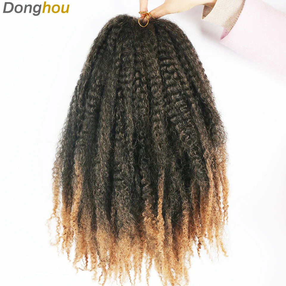 Cheveux Marley 18" pour tresses | Cheveux à tresser Afro Kinky Ombre | Extensions Kanekalon | 30 mèches/paquet