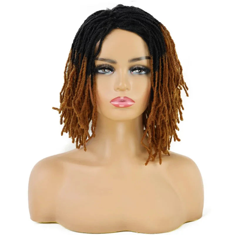 Perruque de dreadlocks ombrées de 25 cm | Sister Locs | Tresses au crochet Faux Locs | Cheveux synthétiques torsadés