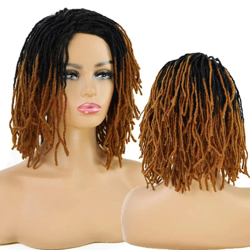 Perruque de dreadlocks ombrées de 25 cm | Sister Locs | Tresses au crochet Faux Locs | Cheveux synthétiques torsadés