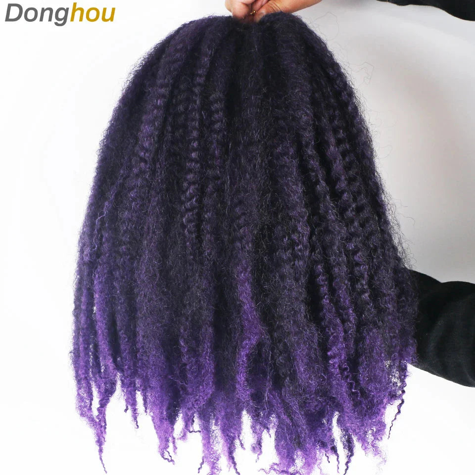 Cheveux Marley 18" pour tresses | Cheveux à tresser Afro Kinky Ombre | Extensions Kanekalon | 30 mèches/paquet