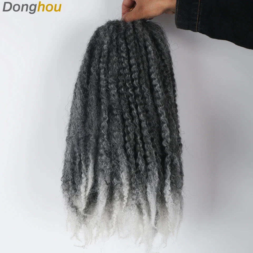 Cheveux Marley 18" pour tresses | Cheveux à tresser Afro Kinky Ombre | Extensions Kanekalon | 30 mèches/paquet