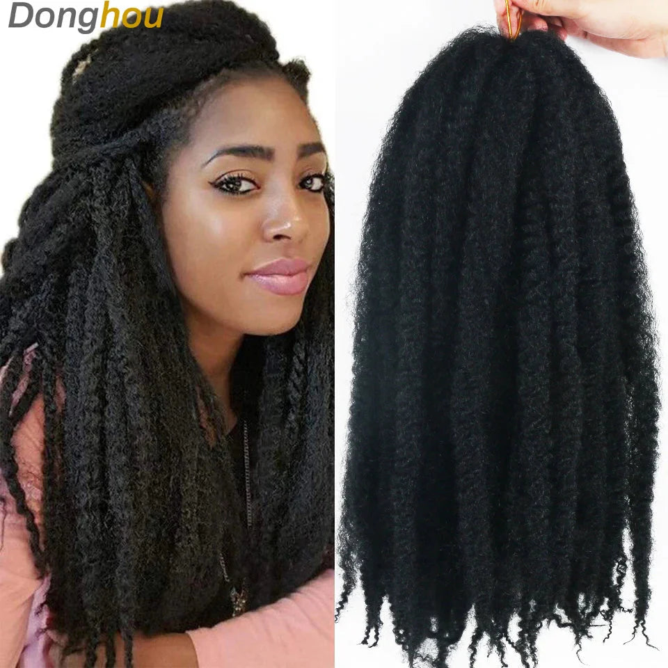 Cheveux Marley 18" pour tresses | Cheveux à tresser Afro Kinky Ombre | Extensions Kanekalon | 30 mèches/paquet