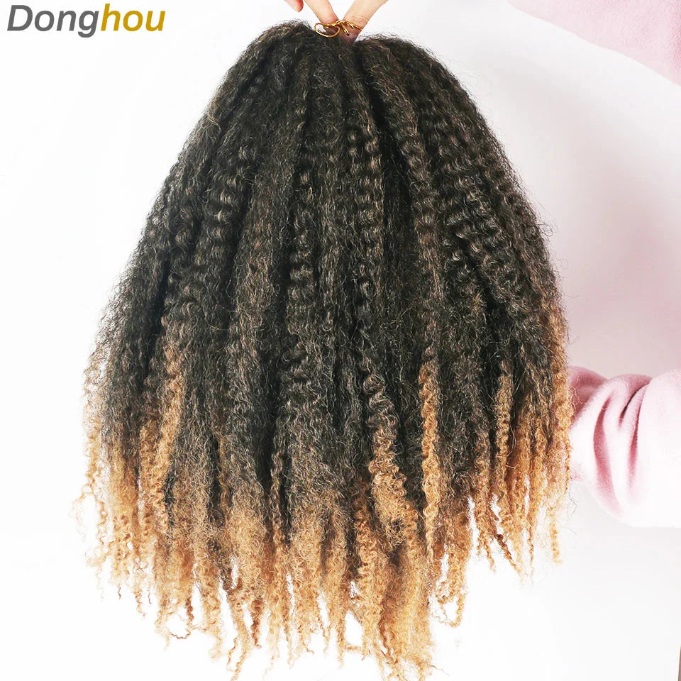 Cheveux Marley 18" pour tresses | Cheveux à tresser Afro Kinky Ombre | Extensions Kanekalon | 30 mèches/paquet