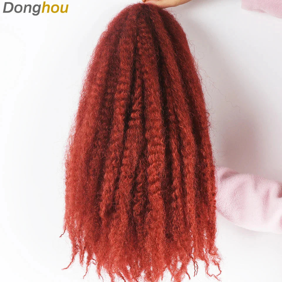 Cheveux Marley 18" pour tresses | Cheveux à tresser Afro Kinky Ombre | Extensions Kanekalon | 30 mèches/paquet