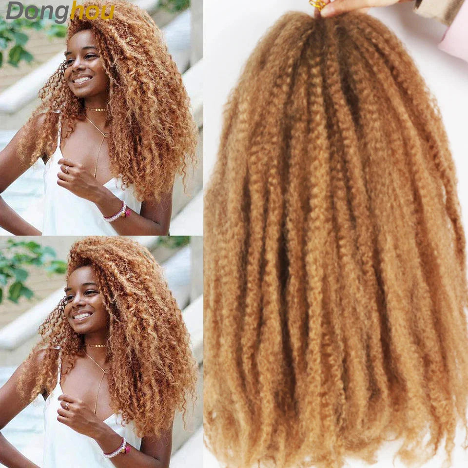 Cheveux Marley 18" pour tresses | Cheveux à tresser Afro Kinky Ombre | Extensions Kanekalon | 30 mèches/paquet