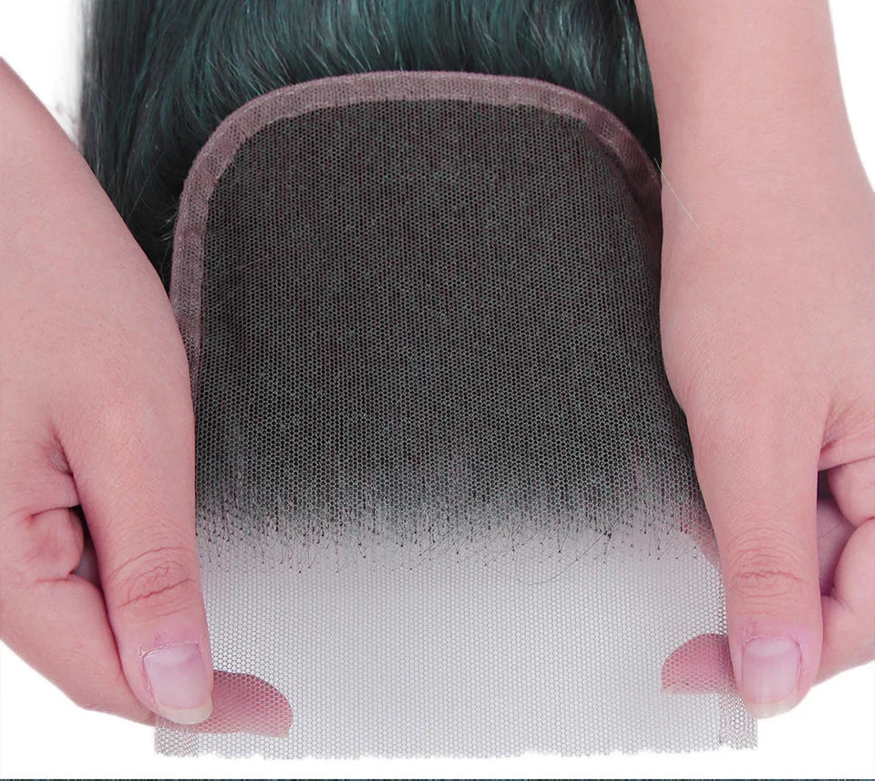 Tissages Brésiliens Lisses avec Closure | 3 Pièces de Cheveux Remy Naturels