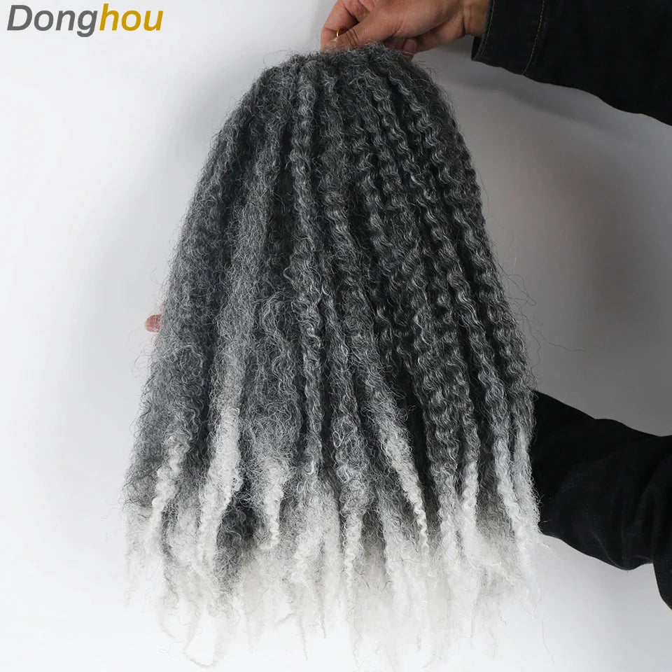 Cheveux Marley 18" pour tresses | Cheveux à tresser Afro Kinky Ombre | Extensions Kanekalon | 30 mèches/paquet