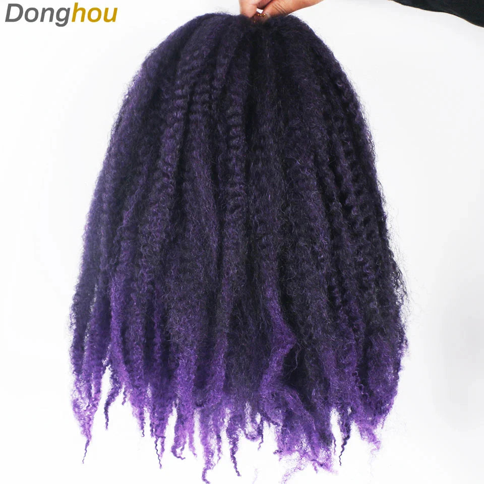 Cheveux Marley 18" pour tresses | Cheveux à tresser Afro Kinky Ombre | Extensions Kanekalon | 30 mèches/paquet
