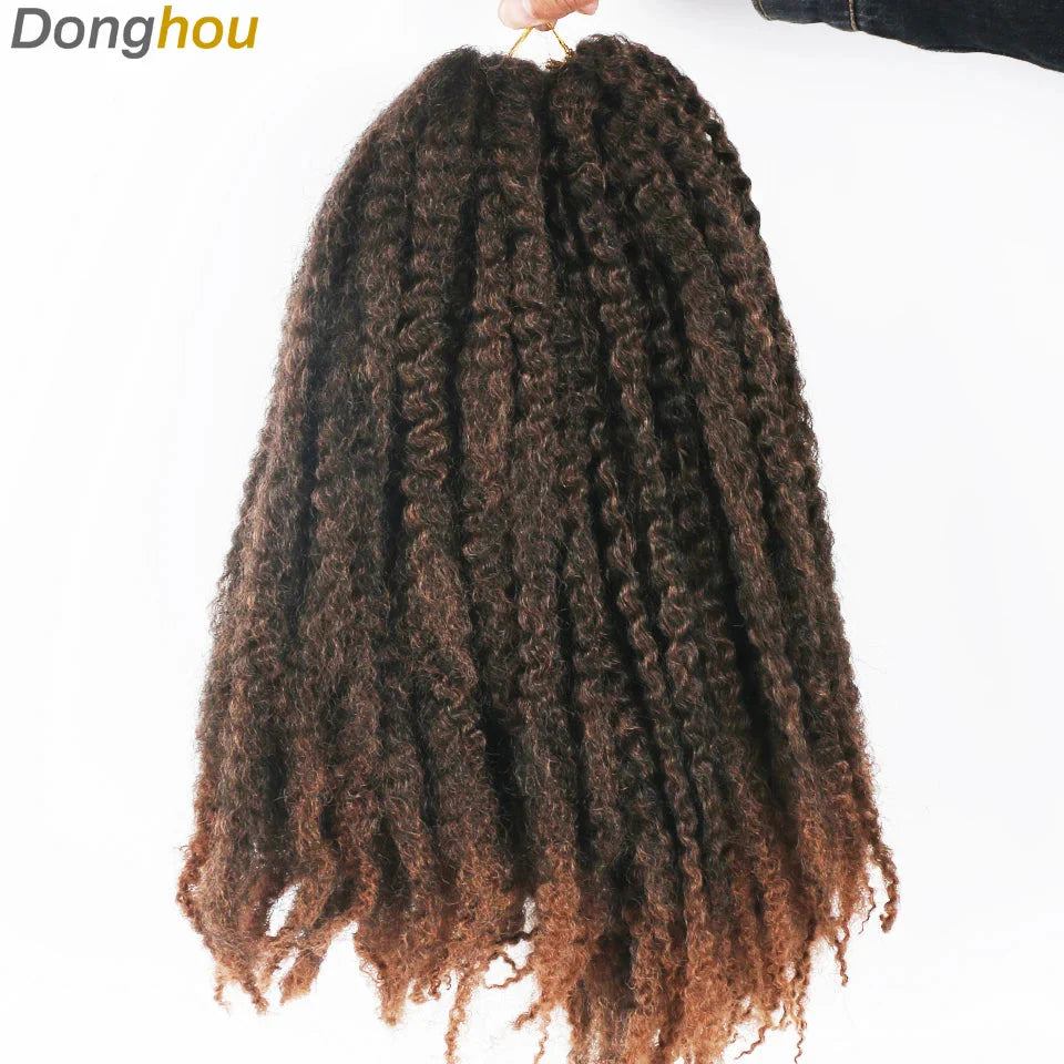 Cheveux Marley 18" pour tresses | Cheveux à tresser Afro Kinky Ombre | Extensions Kanekalon | 30 mèches/paquet