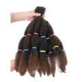Cheveux synthétiques crépus givrés de 12 pouces pour tresses au crochet | Extensions de cheveux courts et bouclés