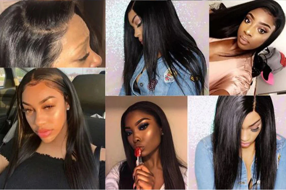 Lots de mèches brésiliennes lisses naturelles avec closure de 2x4 | Ensemble de 3 mèches et 1 closure
