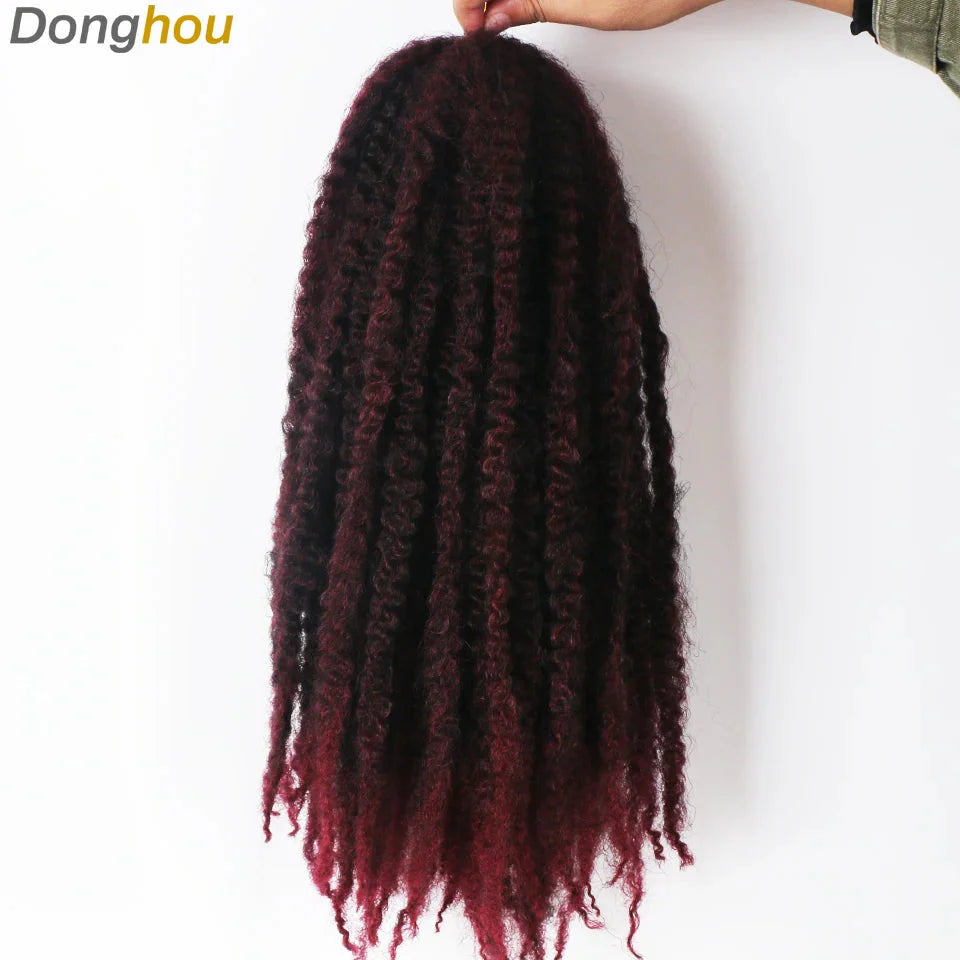 Cheveux Marley 18" pour tresses | Cheveux à tresser Afro Kinky Ombre | Extensions Kanekalon | 30 mèches/paquet