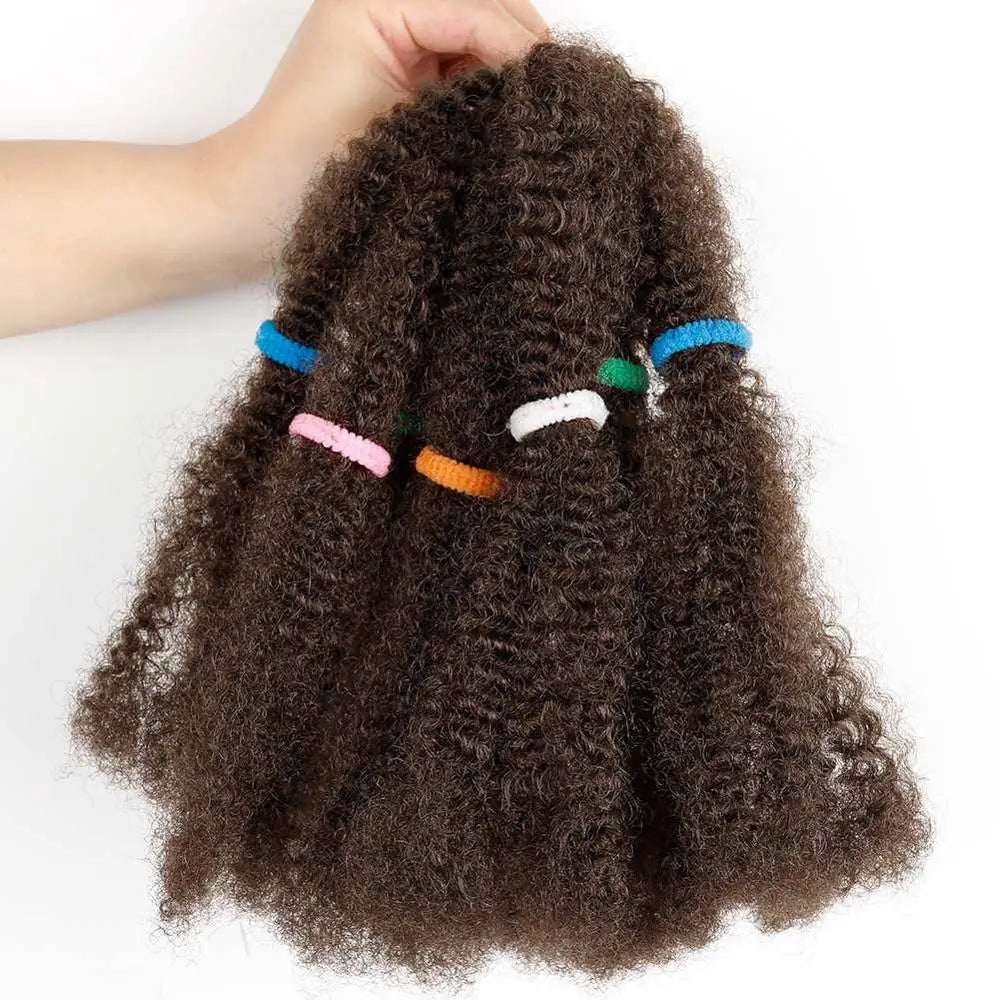Cheveux synthétiques crépus givrés de 12 pouces pour tresses au crochet | Extensions de cheveux courts et bouclés