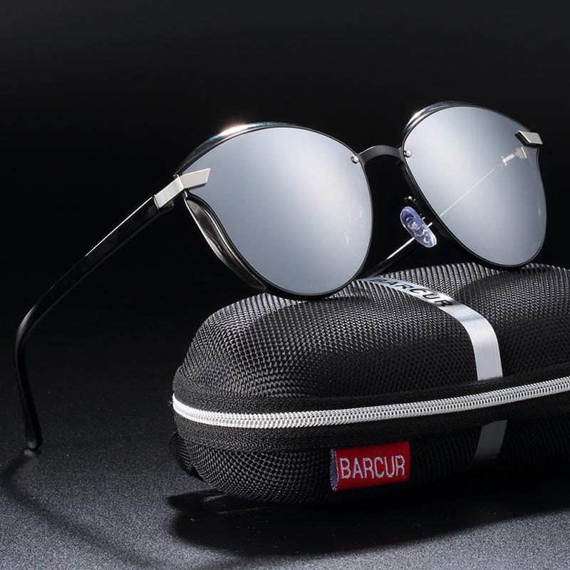 Lunettes de soleil de luxe pour femmes, nouvelle mode polarisée, monture ronde, sans cerclage, populaires, rétro, classiques, pour dames