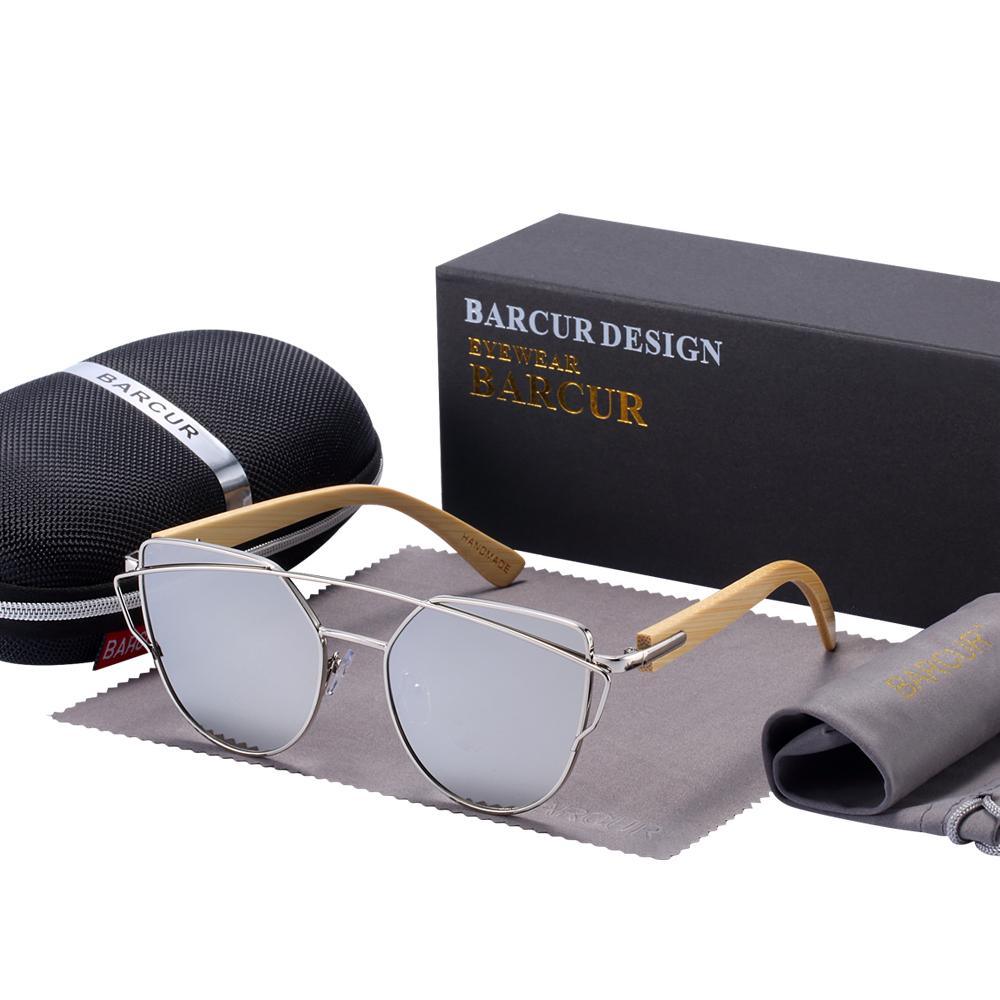 Lunettes de soleil pour femmes en bambou de haute qualité, surdimensionnées, polarisées, avec bambou naturel, élégantes et luxueuses, style œil de chat, style de luxe